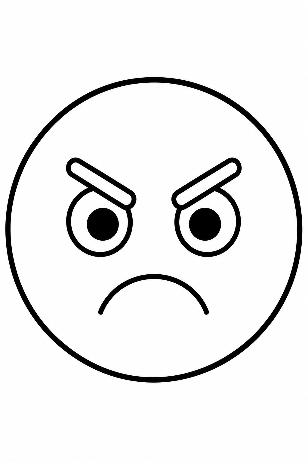 Angry Face coloring page
