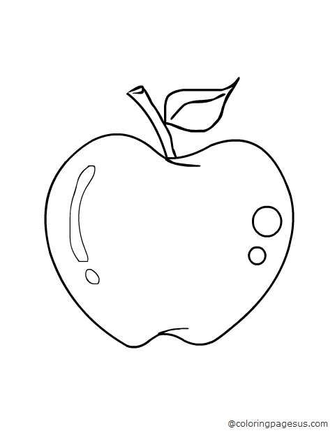Apple coloring page