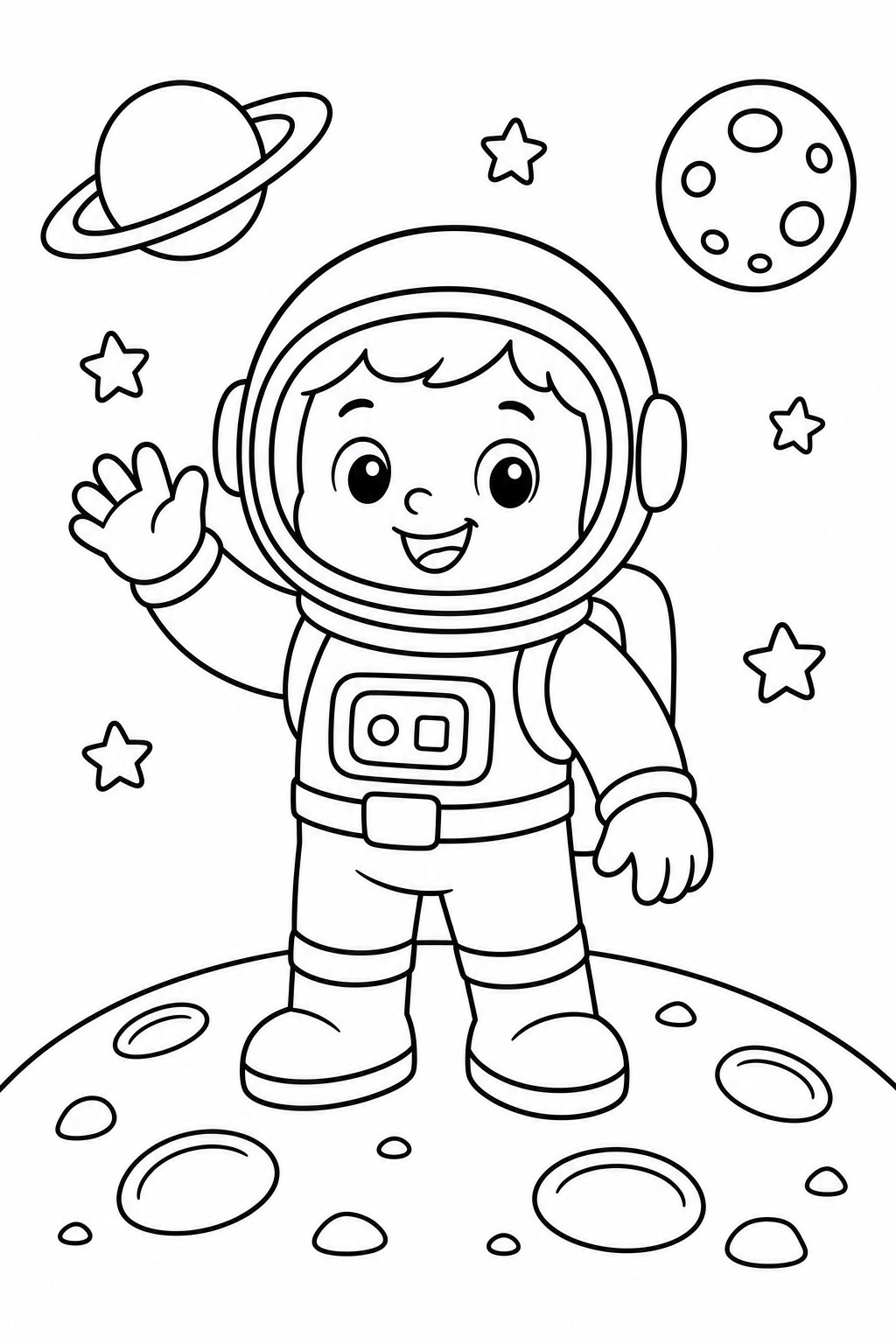 astronauts coloring page