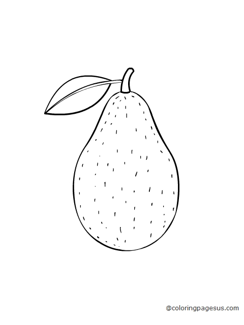 avocado01 coloring page