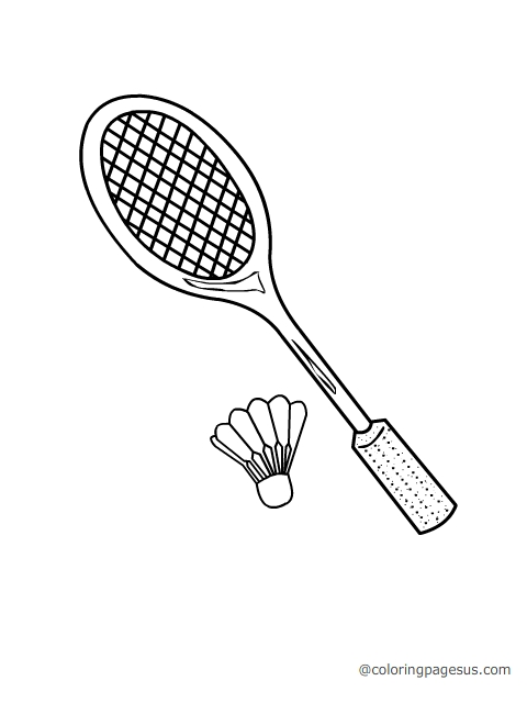 badminton03 coloring page