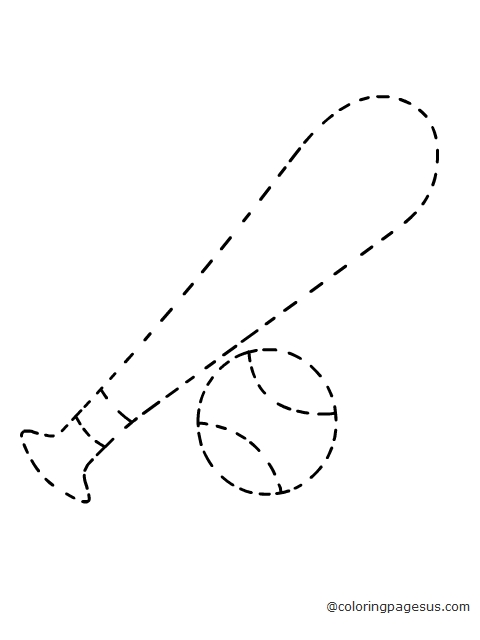 baseballbat04 coloring page