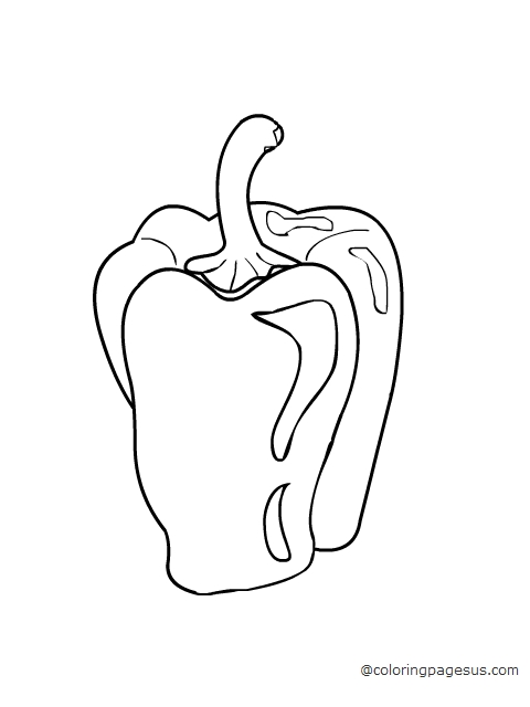 Bell Pepper coloring page
