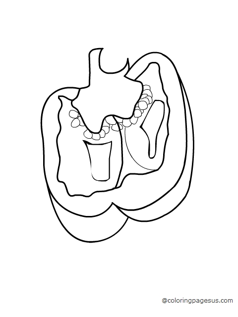 Bell Pepper coloring page
