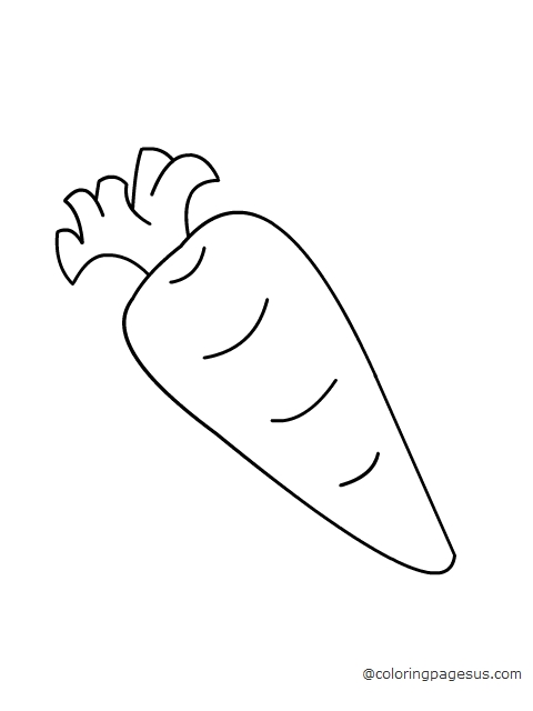 Carrot coloring page