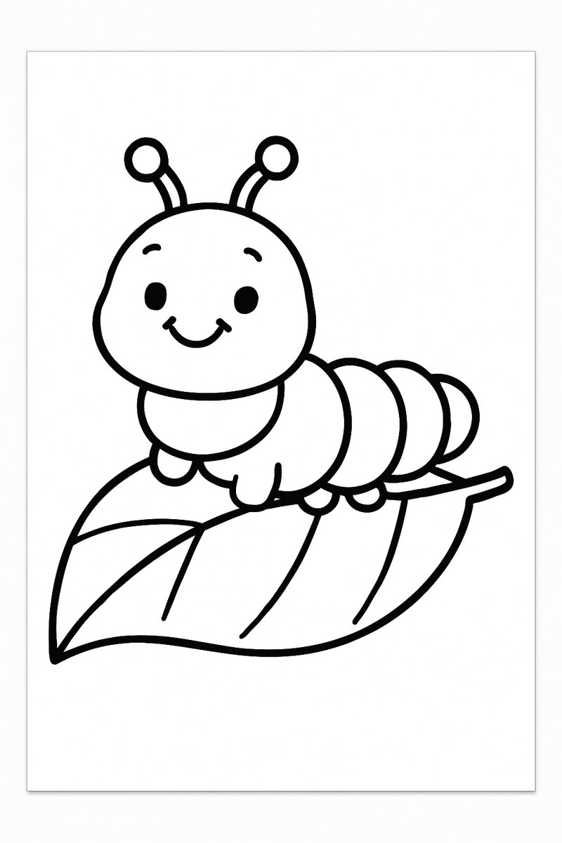Caterpillar coloring page