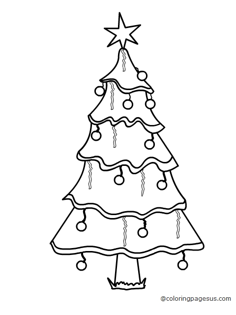 christmastree06 coloring page