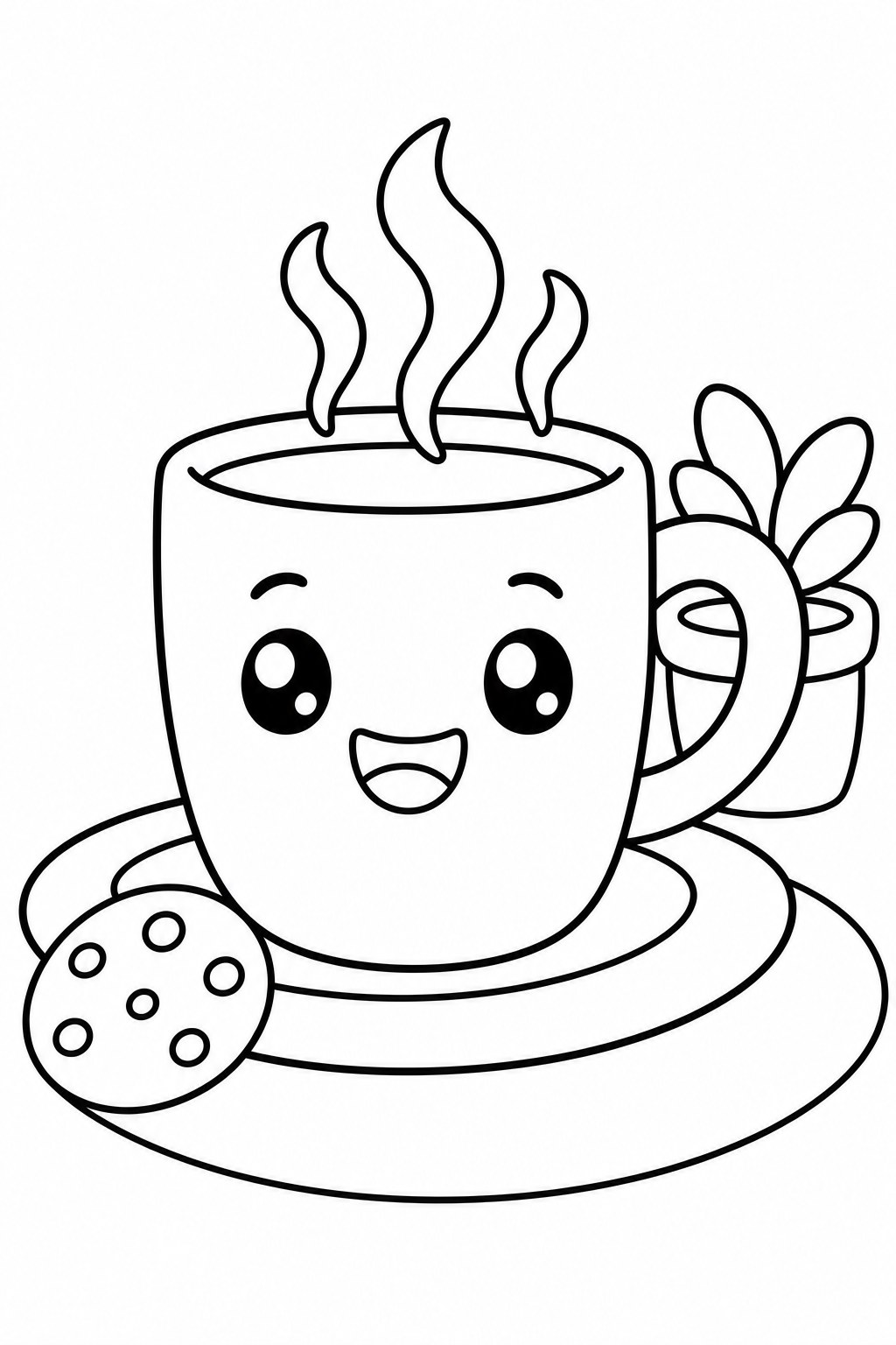 Coffee Mug coloring page - free printable for kids