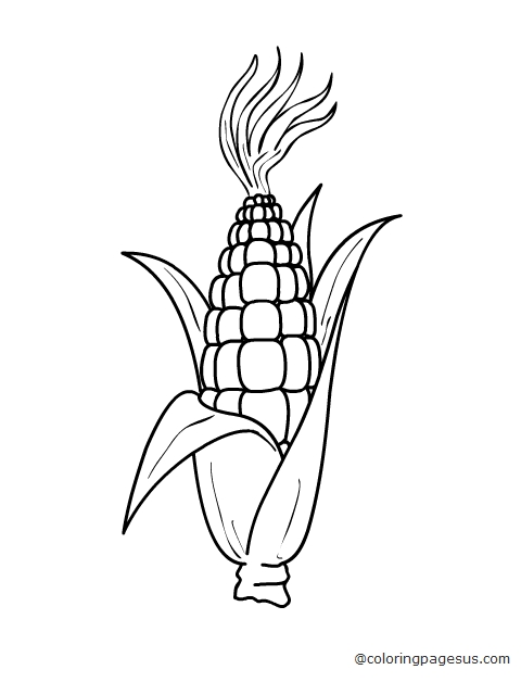 corn02 coloring page