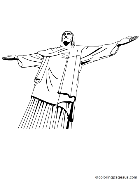 cristoriodejaneiro04 coloring page