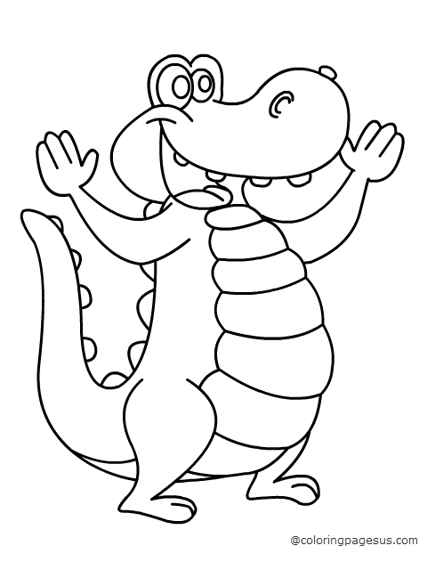 Crocodile coloring page