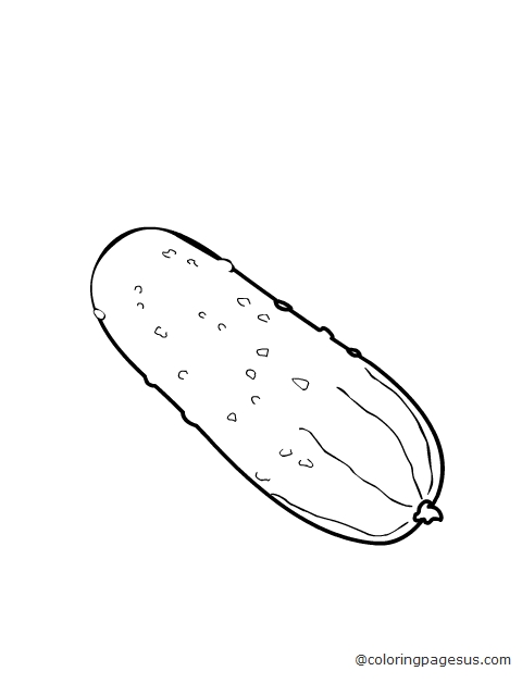 cucumber01 coloring page