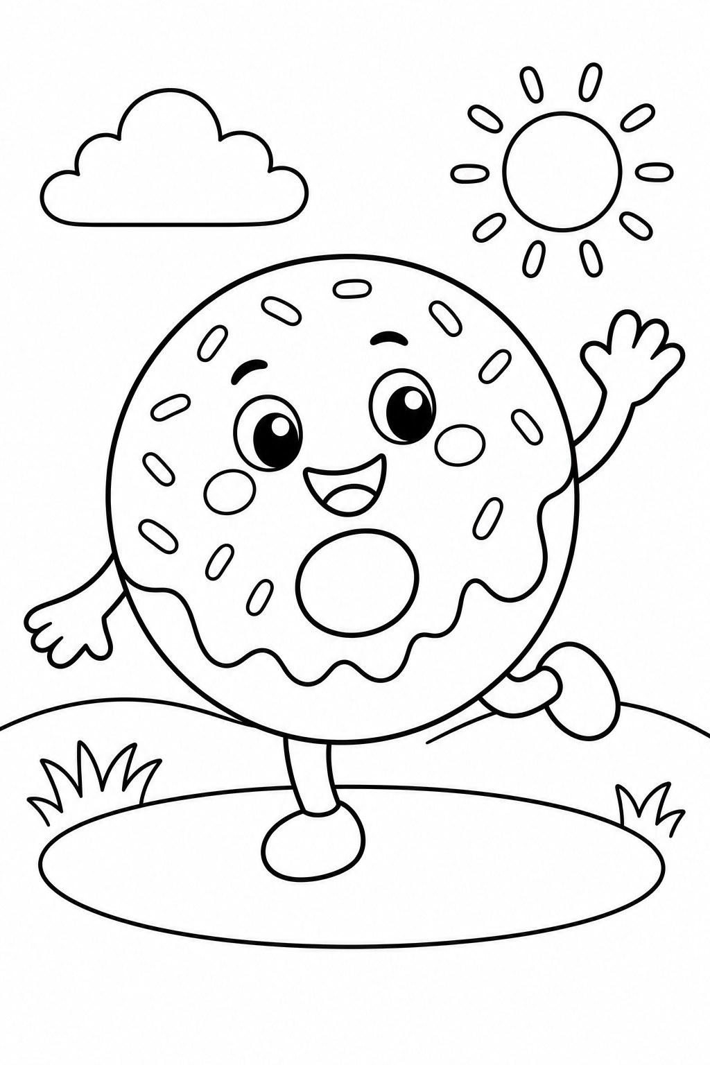 Donut 2 coloring page
