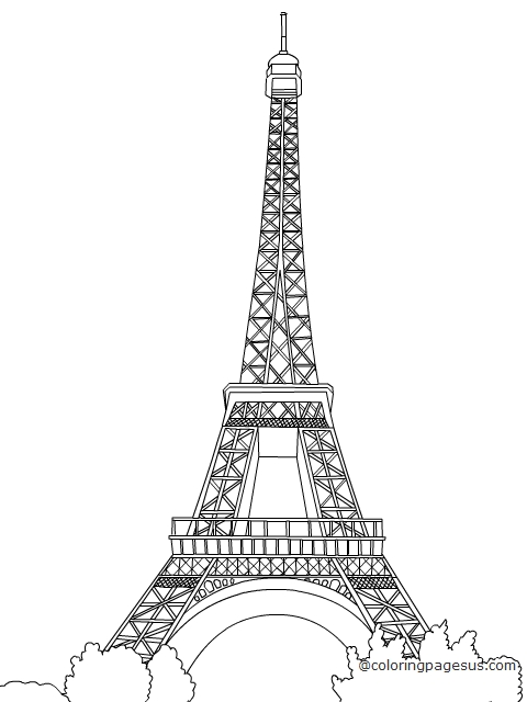 eiffeltower02 coloring page
