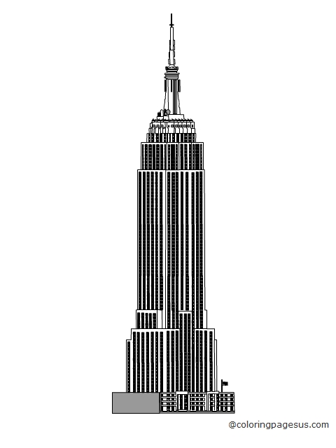 empirestatebuilding03 coloring page