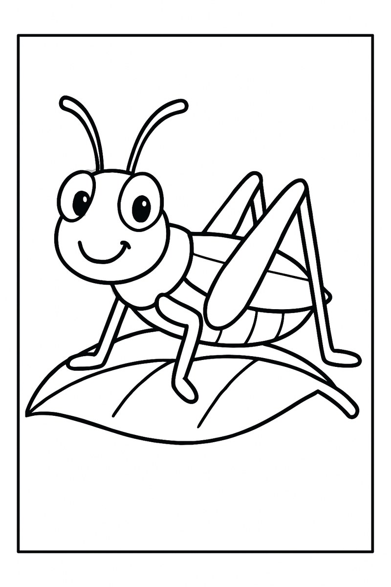 Grasshopper coloring page