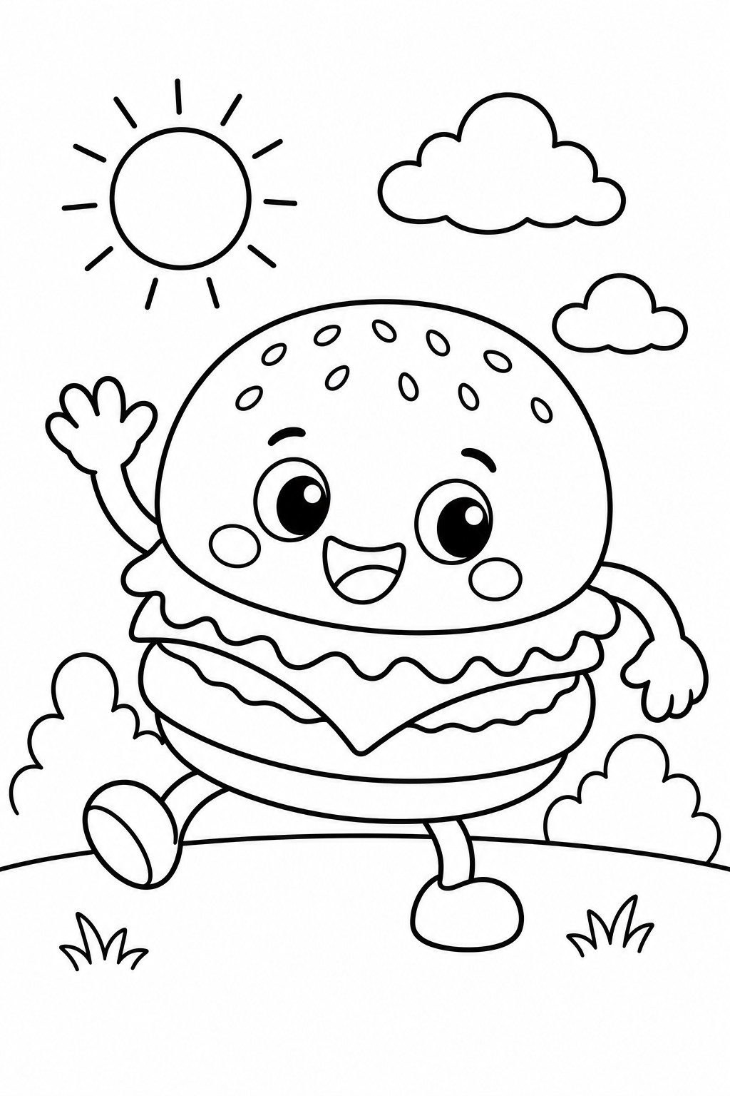 Hamburgers 2 coloring page
