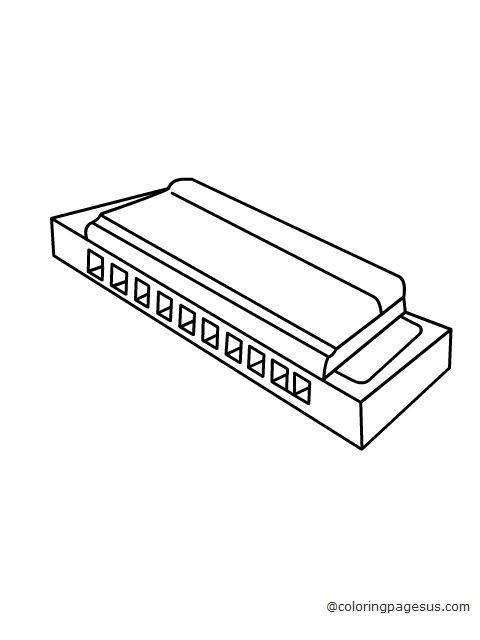 harmonica02 coloring page