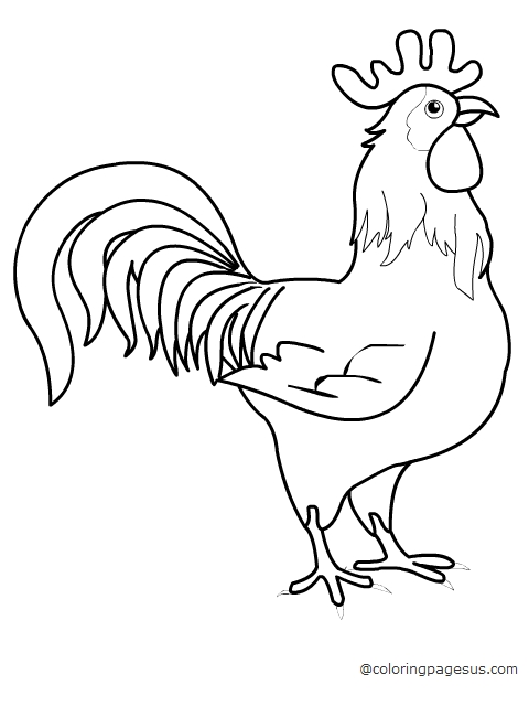 Hen coloring page