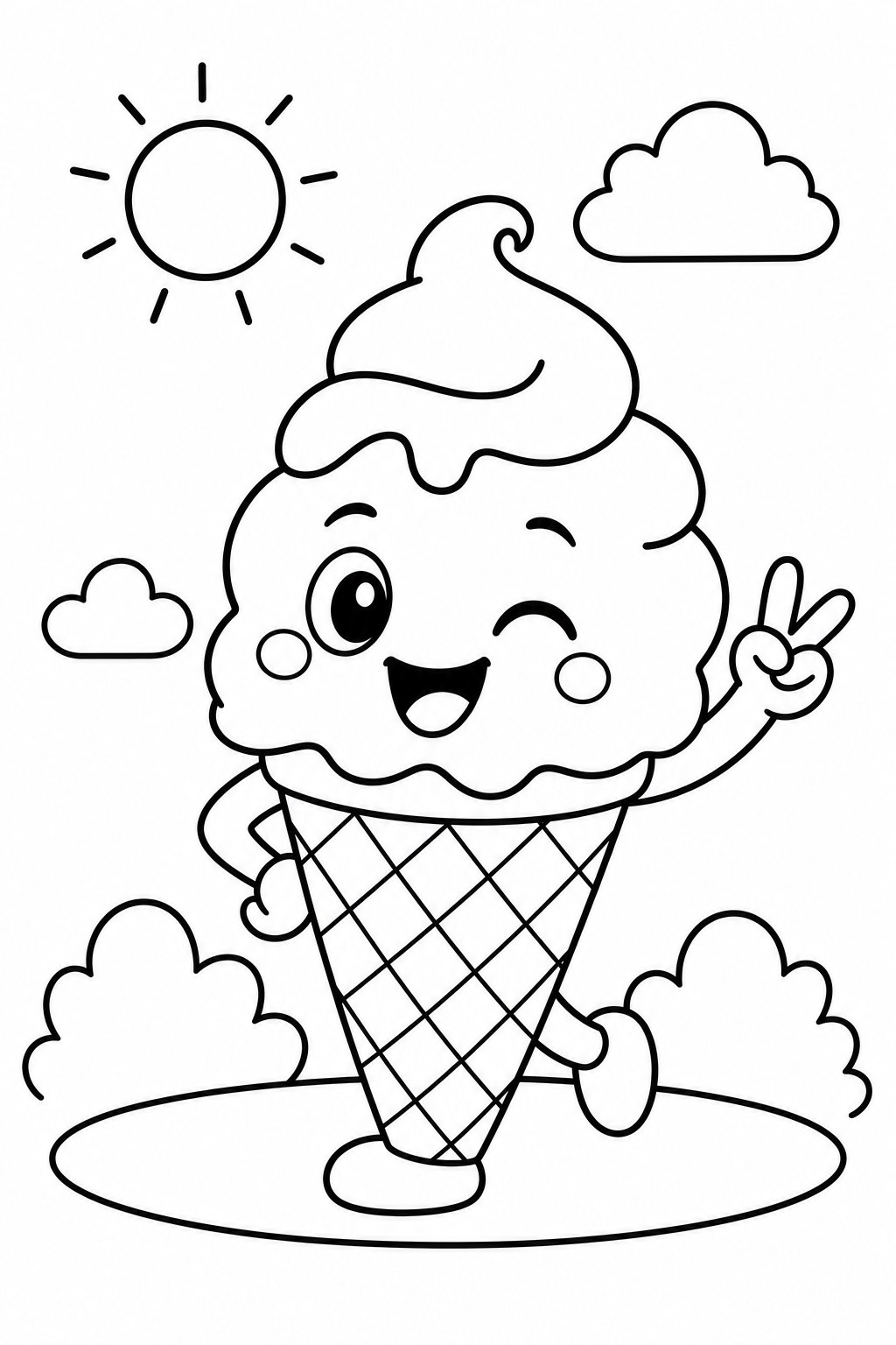 Ice Cream 2 coloring page