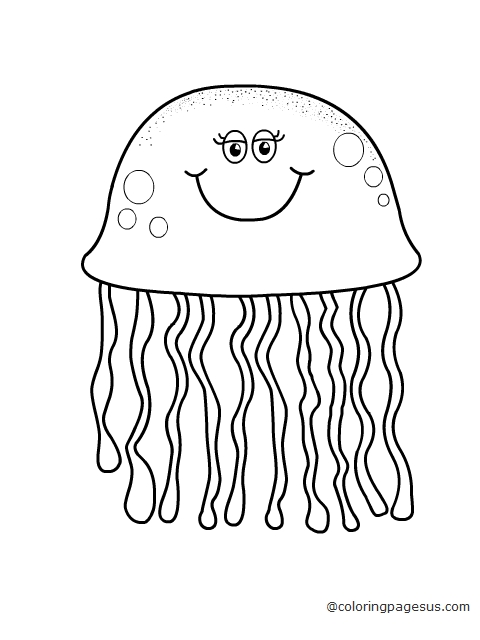 jellyfish03 coloring page