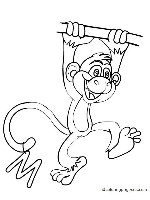 monkey01 coloring page