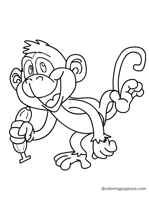 monkey03 coloring page