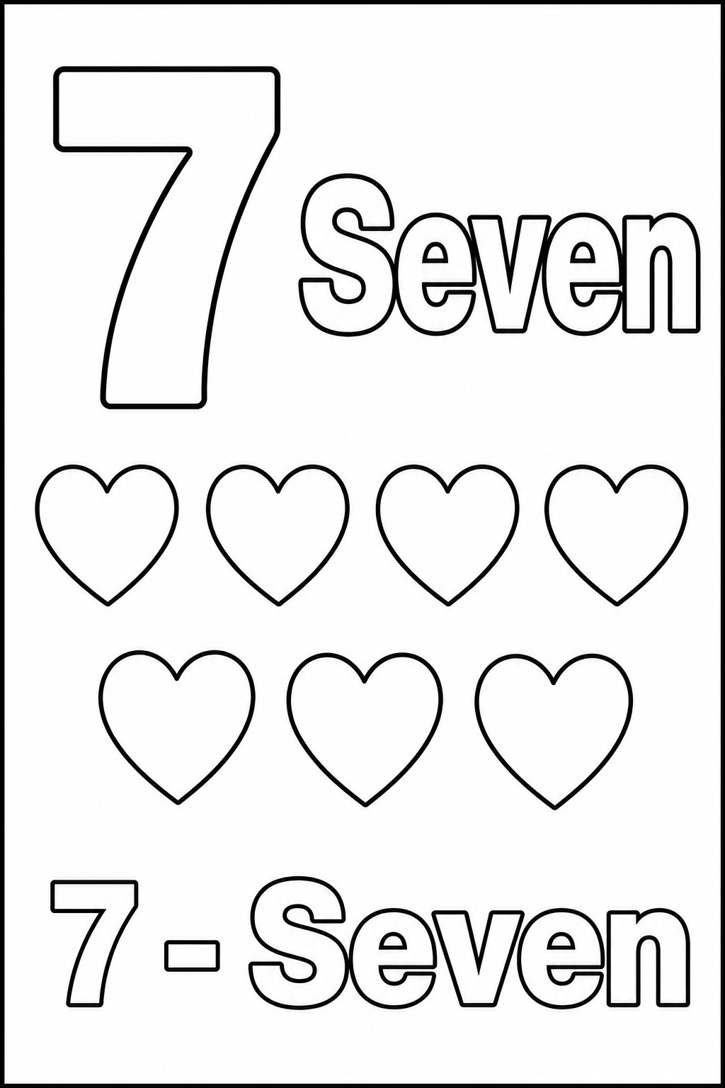 7 - Seven coloring page