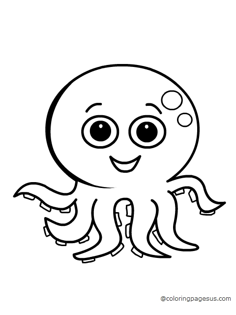 octopus03 coloring page
