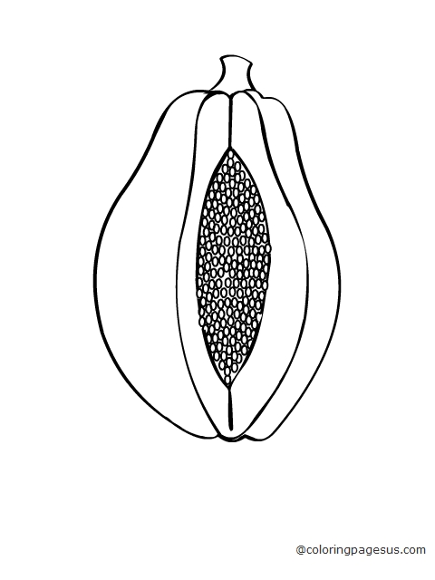 papaya04 coloring page