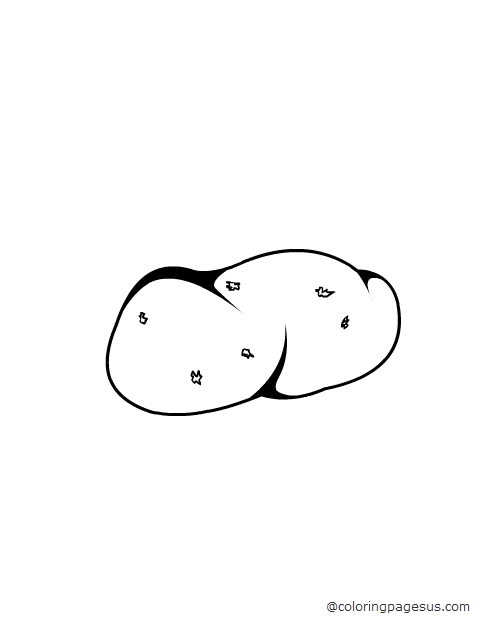 Potato coloring page