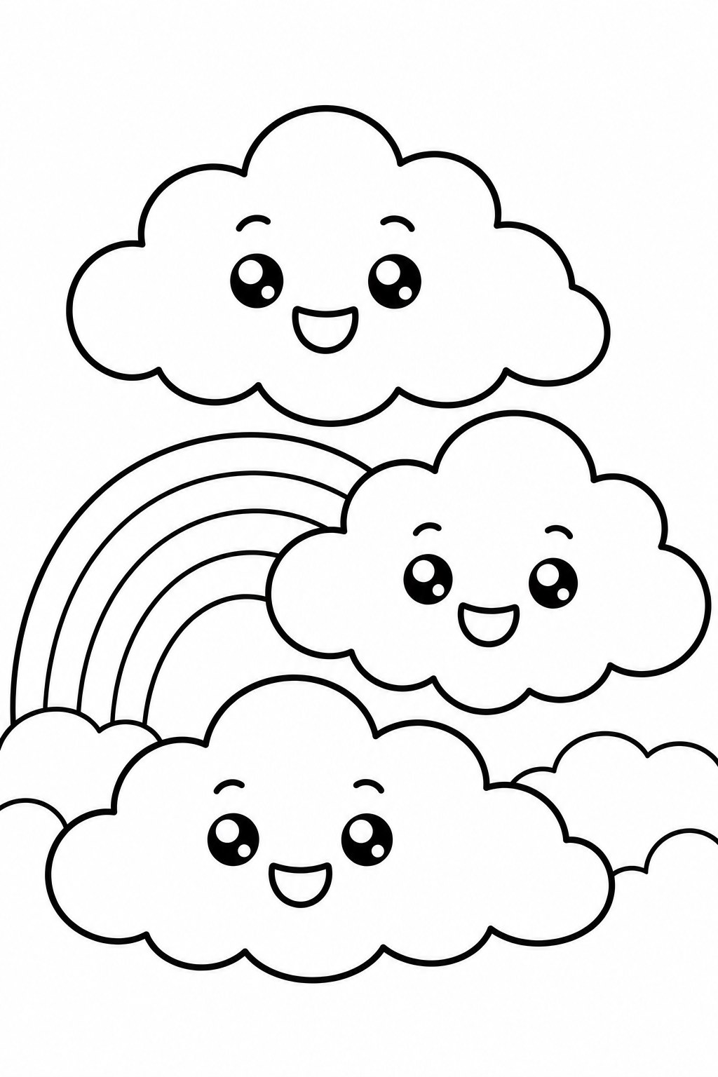 puffy clouds coloring page