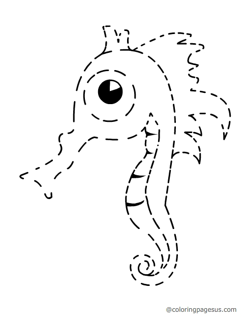 seahorse05 coloring page