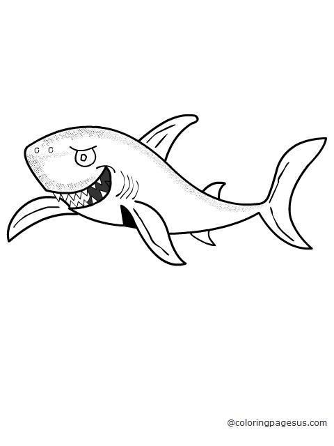 shark01 coloring page