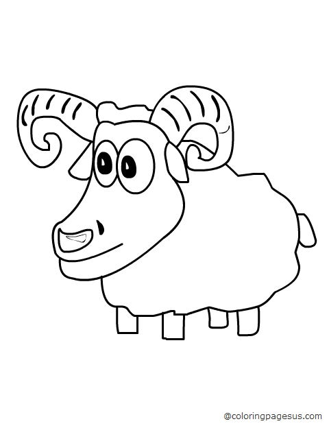 Sheep coloring page