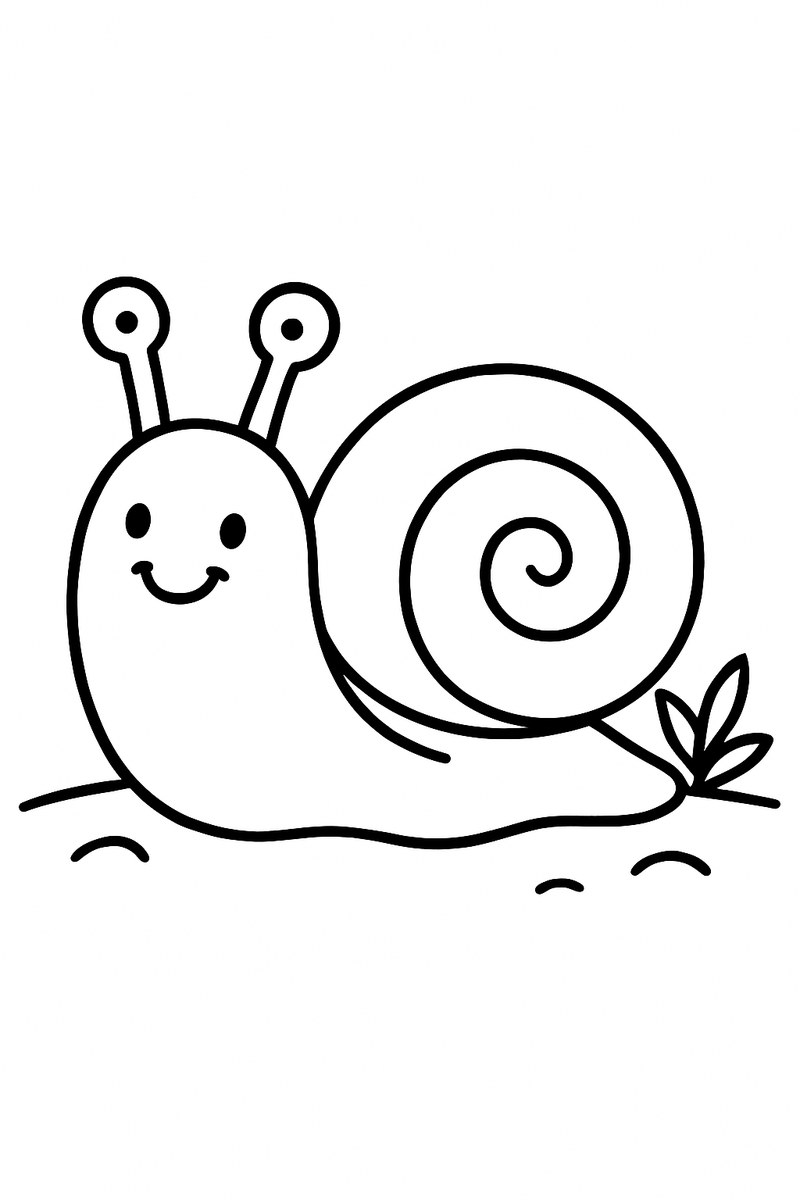 Snail coloring page