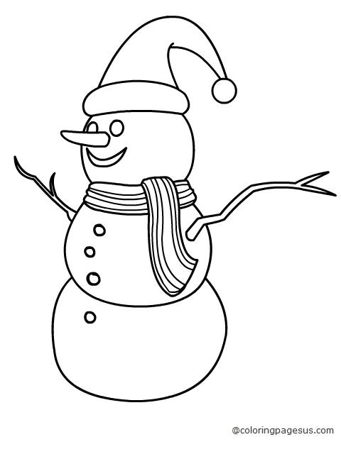 snowman01 coloring page
