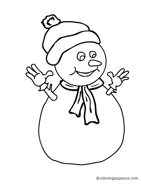 snowman02 coloring page