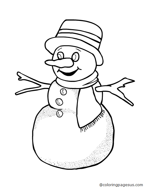 snowman03 coloring page