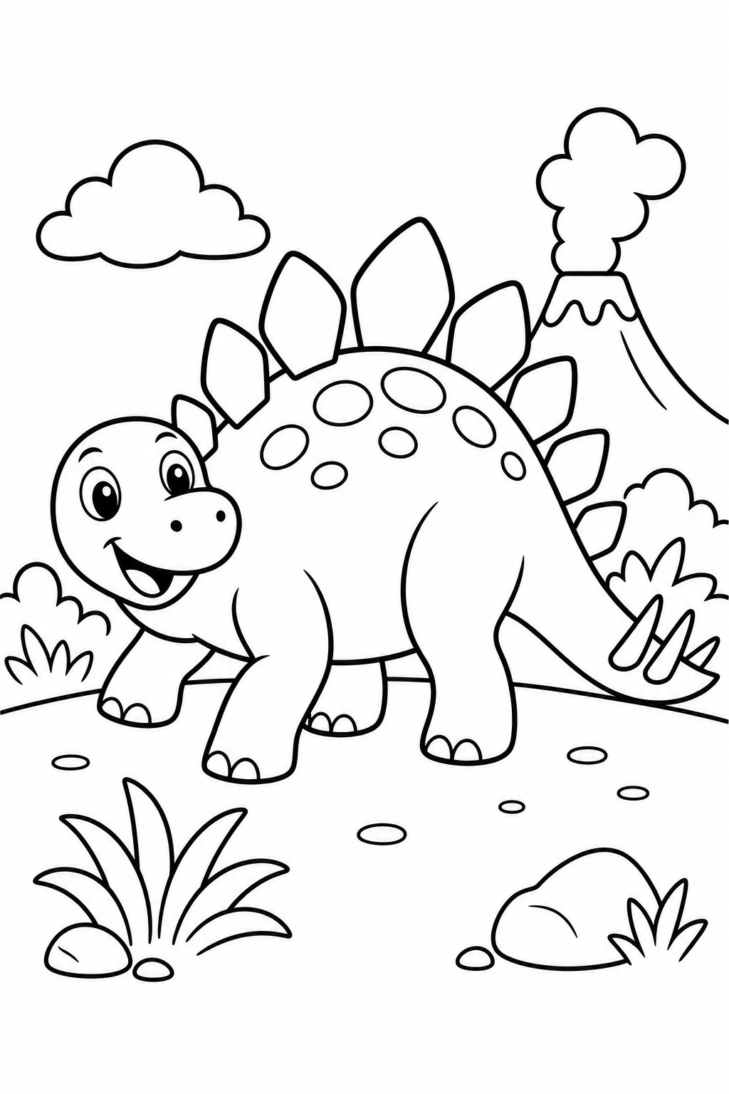 Stegosaurus 2 coloring page