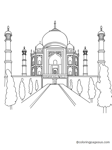 tajmahal01 coloring page