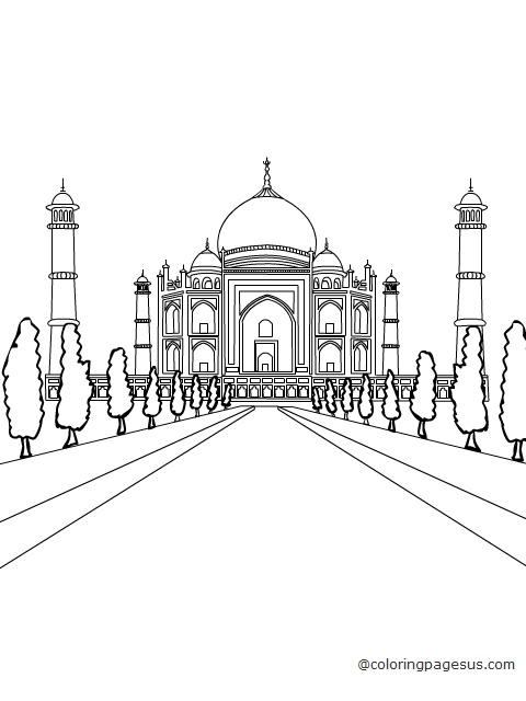 tajmahal03 coloring page