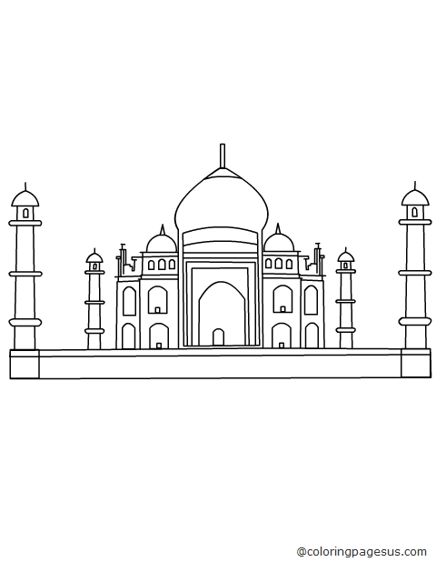 tajmahal04 coloring page