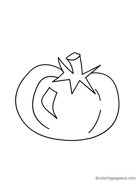Tomato coloring page