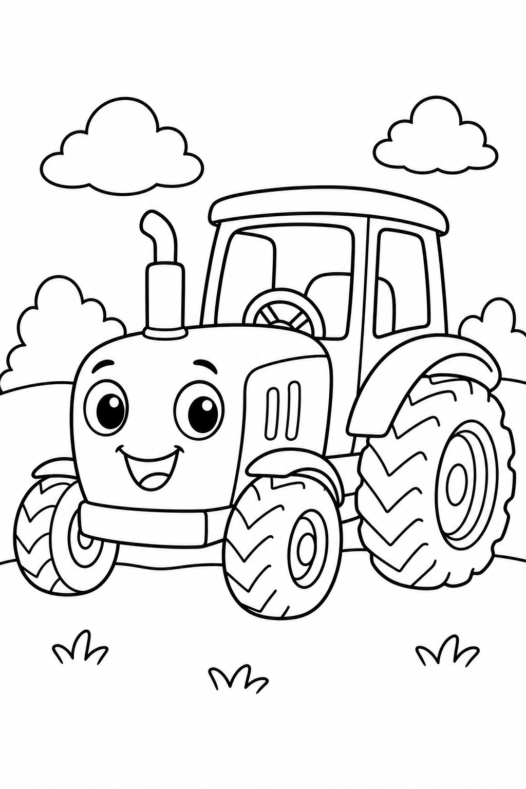 tractors coloring page