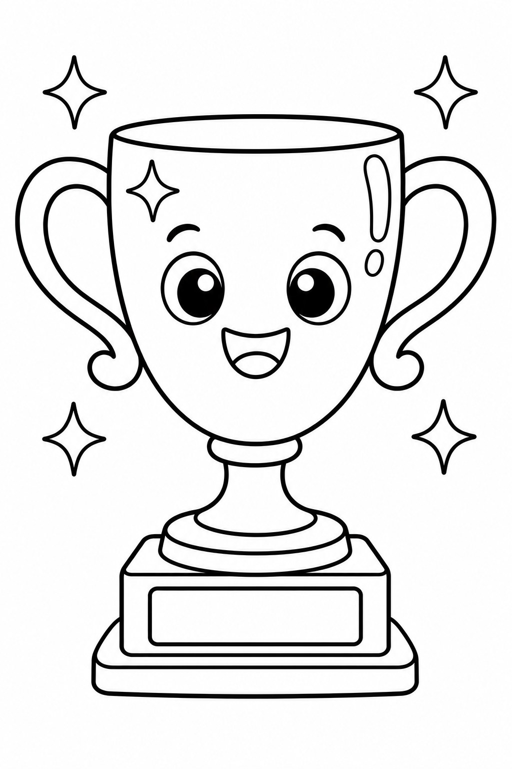 Trophy for Dad coloring page - free printable for kids