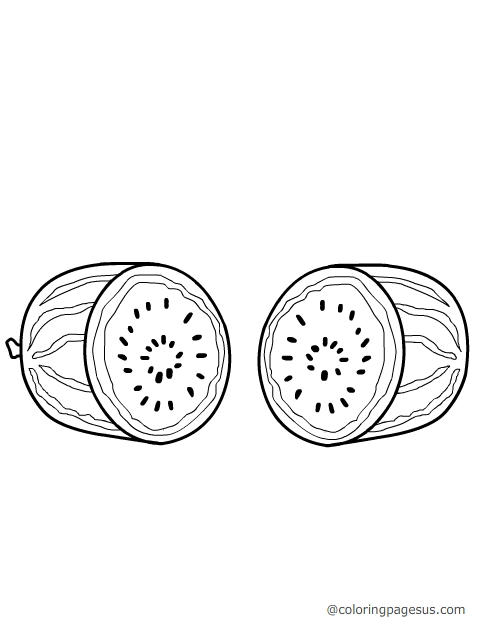 Watermelon coloring page
