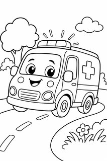 ambulance 2 coloring page