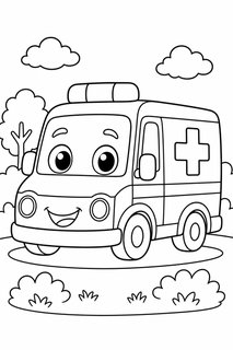 ambulance coloring page