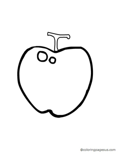 Apple coloring page